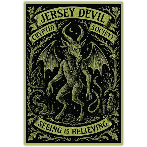 Jersey Devil Cryptid Society Sticker - The Original Underground