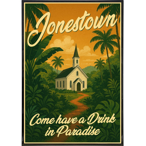 Jonestown Travel Poster Print - The Original Underground