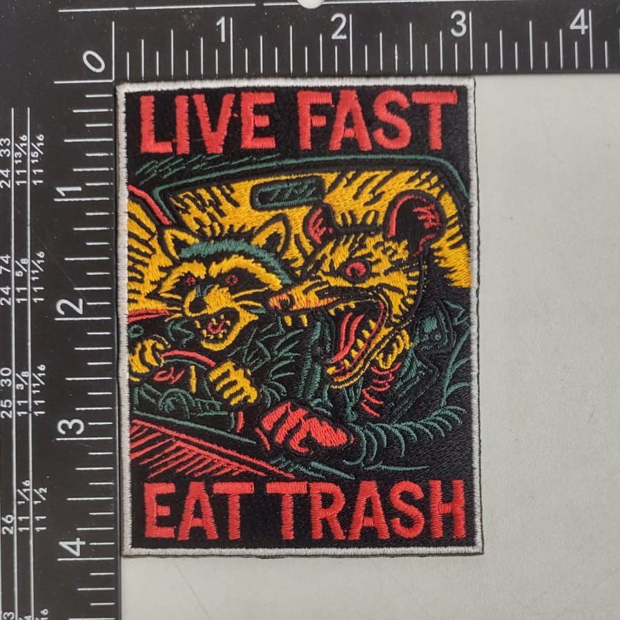 Live Fast Eat Trash Patch - The Original Underground