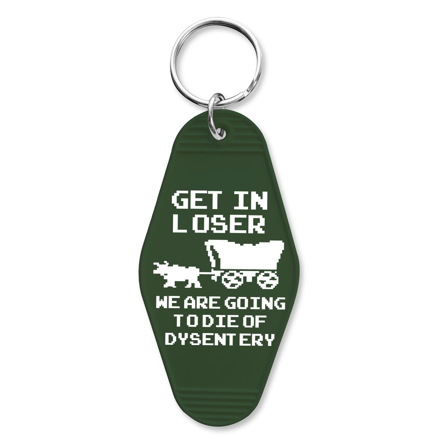 Oregon Trail "Going to Die of Dysentery" Room Keychain - The Original Underground