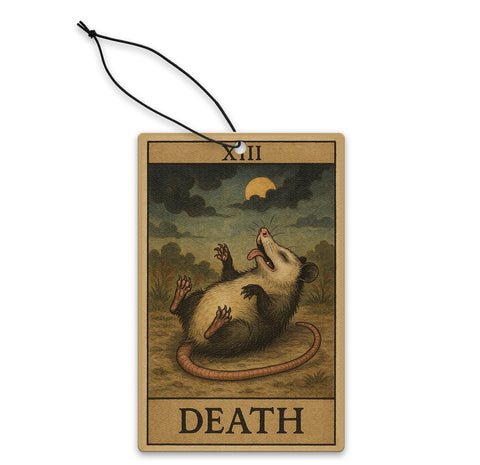 Possum Playing Death Tarot Air Freshener - The Original Underground