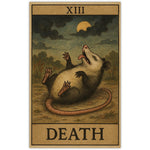 Possum Playing Death Tarot Sticker - The Original Underground