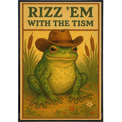 Rizz 'Em With the Tism Poster Print - The Original Underground