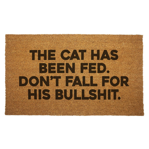 The Cat Has Been Fed Door Mat - The Original Underground