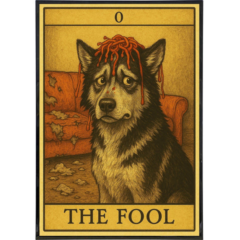 The Fool Dog Tarot Card Original Poster Print - The Original Underground