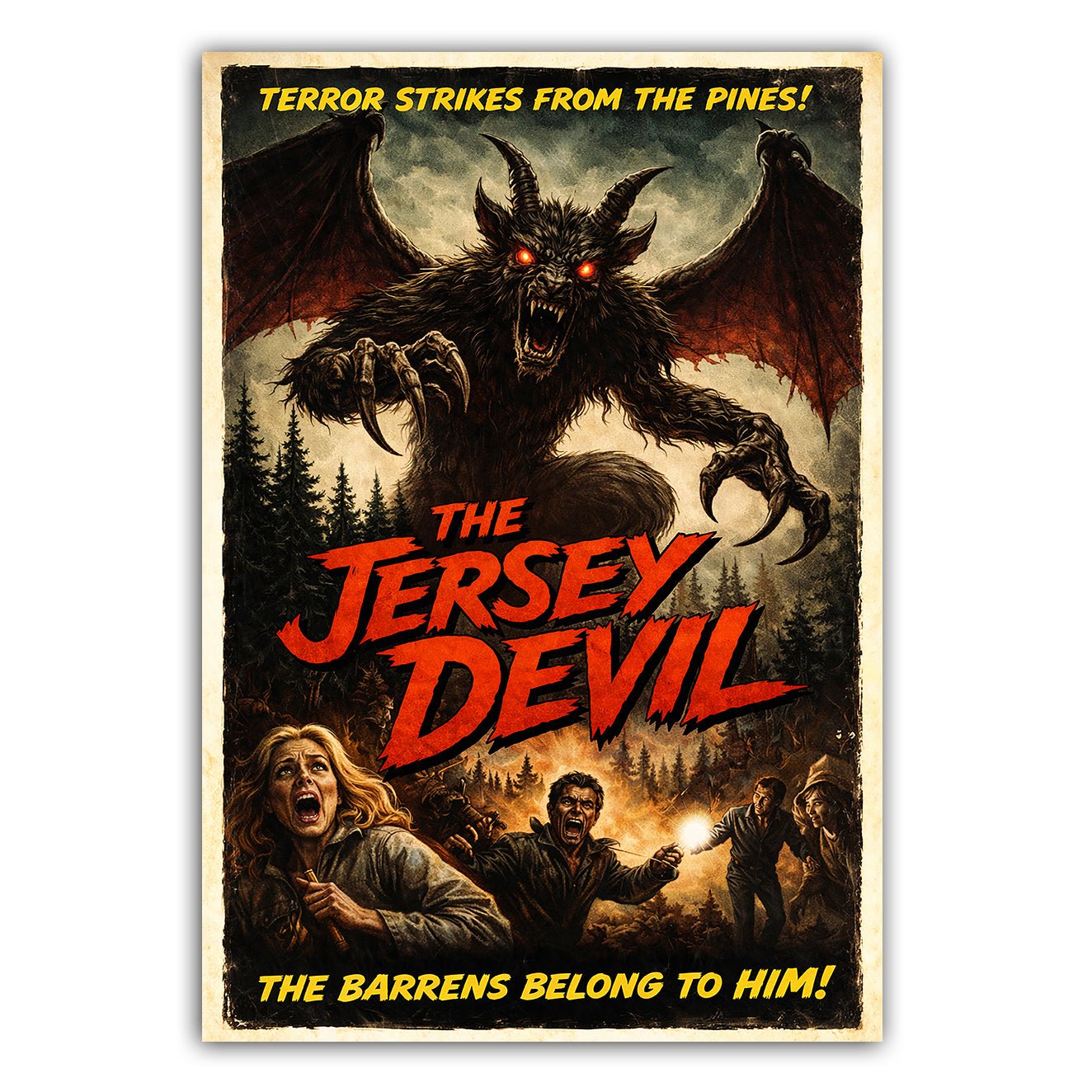 The Jersey Devil Horror Movie Poster Sticker - The Original Underground