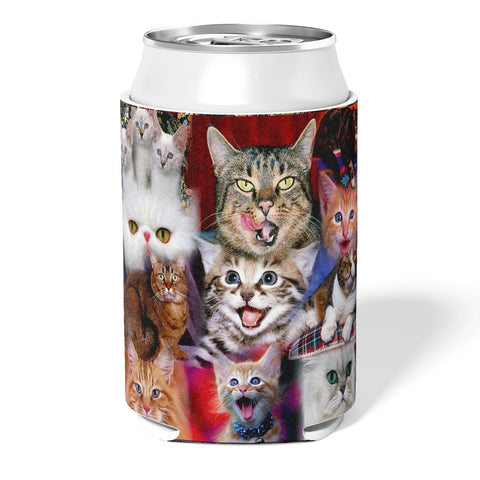 Happy Cat Collage Can Cooler - The Original Underground